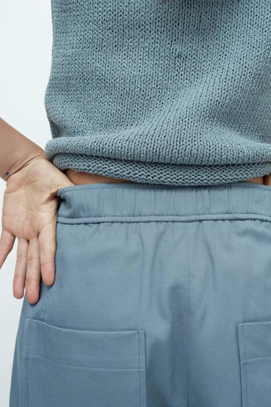  미정박 크롭 팬츠 박미정 크롭 벌룬 팬츠 블루 - MIJEONG PARK