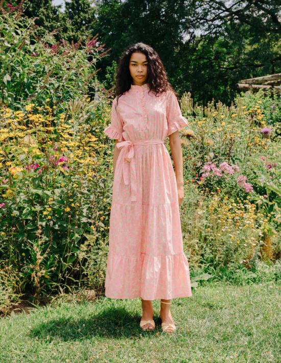  Love The Label 롱 원피스 러브 더 라벨 엠마 미디 드레스 밀라 플로럴 프린트 - LOVE THE LABEL