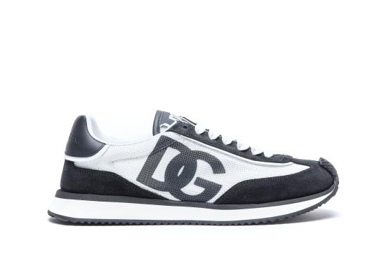 26SS 돌체앤가바나 믹스 소재 DG 쿠션 스니커즈 CK2288 A53558I050 Black