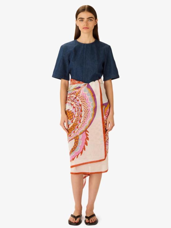  이누이 에디션 머플러/스카프 이노우이 에디션 100 크로커다일 스카프 화이트 - INOUI EDITION