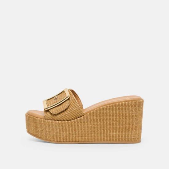  돌체비타 뮬/슬리퍼 질리안 웨지  모카