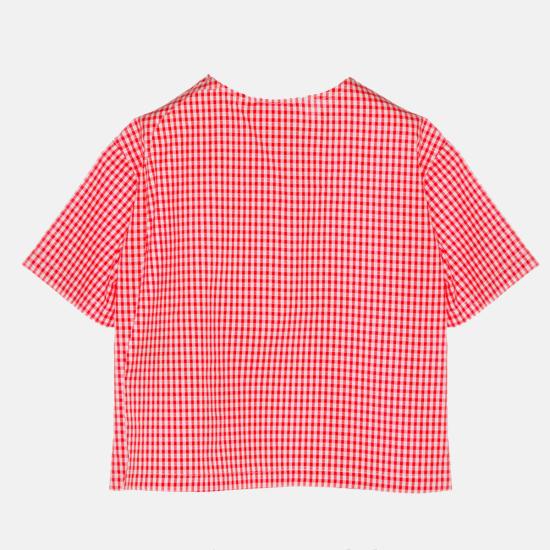  [키즈] 구찌 티셔츠 아동용  레드 코튼 티셔츠 - GUCCI