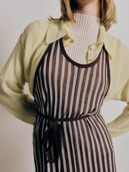  러스 가디건 루스 비쿠 폴로  버터 - RUS