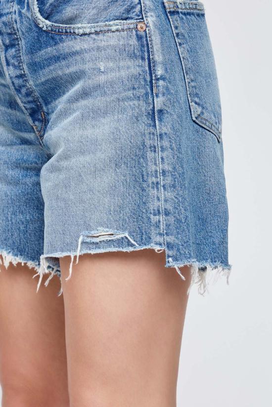  마우지 데님 숏팬츠 무시 그레이터포드 롱 쇼츠 - MOUSSY