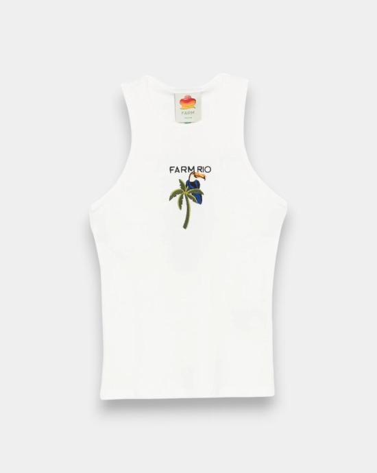 26SS 팜 리오 민소매 티셔츠 349811 L0025 OFF WHITE Beige