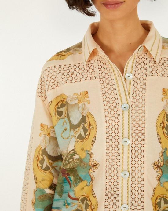 26SS 팜 리오 셔츠 349107 26080 ROYAL SEA MULTICOLOR Royal sea multicolor - FARM RIO