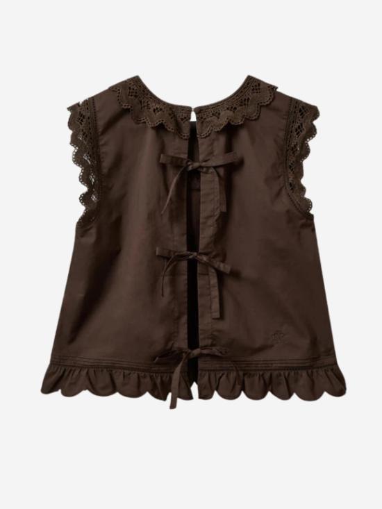  더 가먼트 민소매 티셔츠 가먼트 커스틴 천 상의 - THE GARMENT