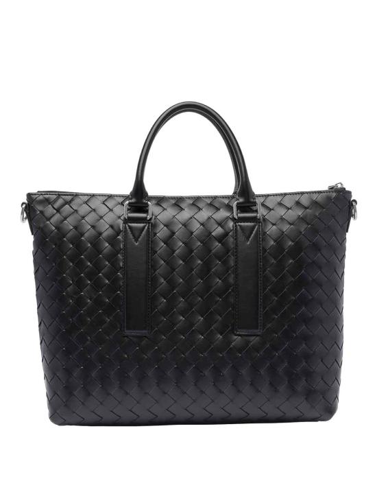 25SS 보테가베네타 인트레치아토 소프트 브리프케이스 815784V2HL18803 Black - BOTTEGA VENETA