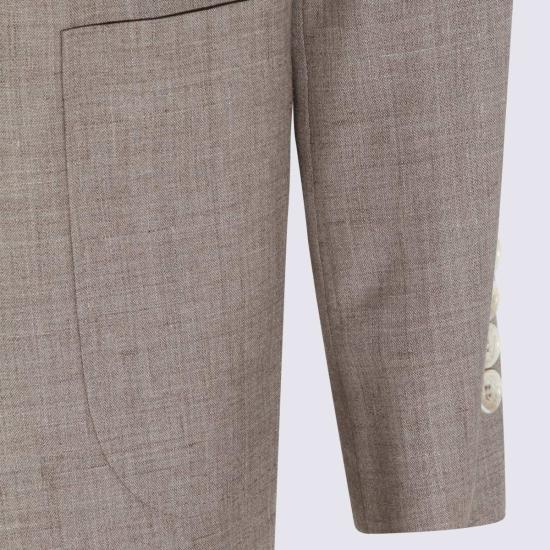  브루넬로 쿠치넬리 수트 자켓 Brunello Cucinelli 울 블레이저 - BRUNELLO CUCINELLI