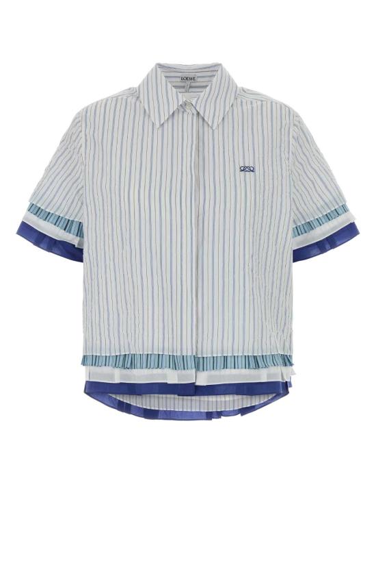 26SS 로에베 셔츠 S540Y05XCW WHITEMULTICOLOR Stripped
