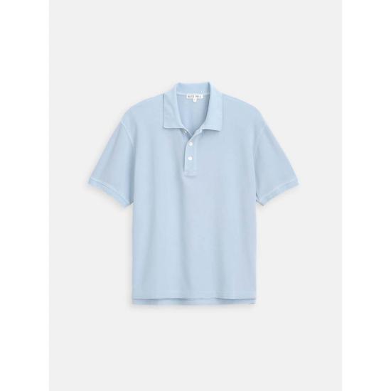  알렉스 밀 폴로 티셔츠 가먼트 다이드 피케 코튼 폴로 셔츠