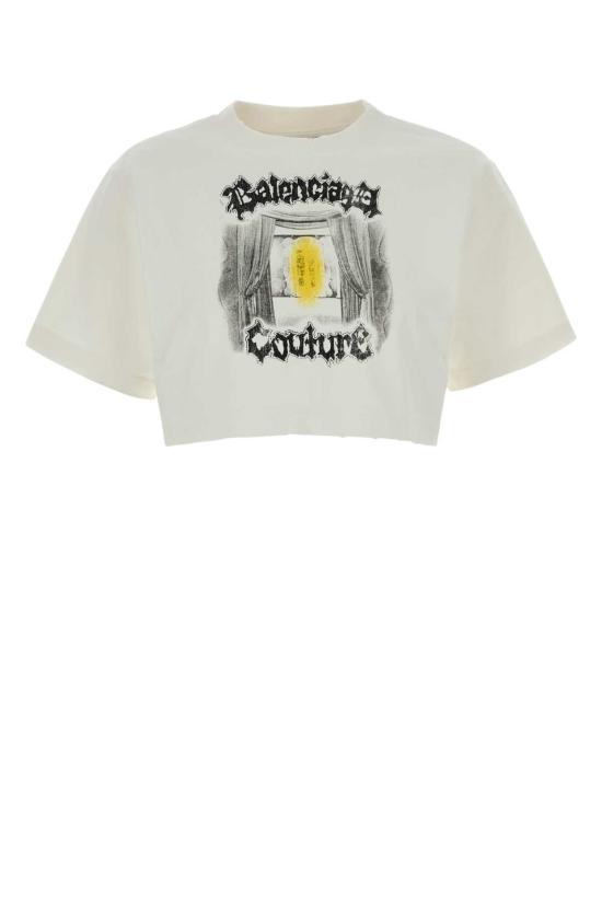 26SS 발렌시아가 반팔 티셔츠 871735TUVD4 9000 White