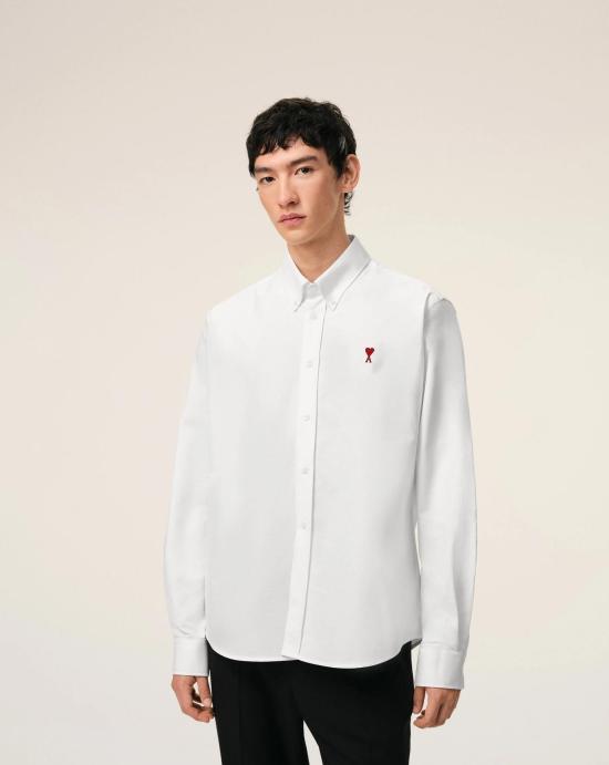 26SS 아미 ADC버튼 다운 셔츠 BFUSH063CO0031 168 Blanc naturel - AMI