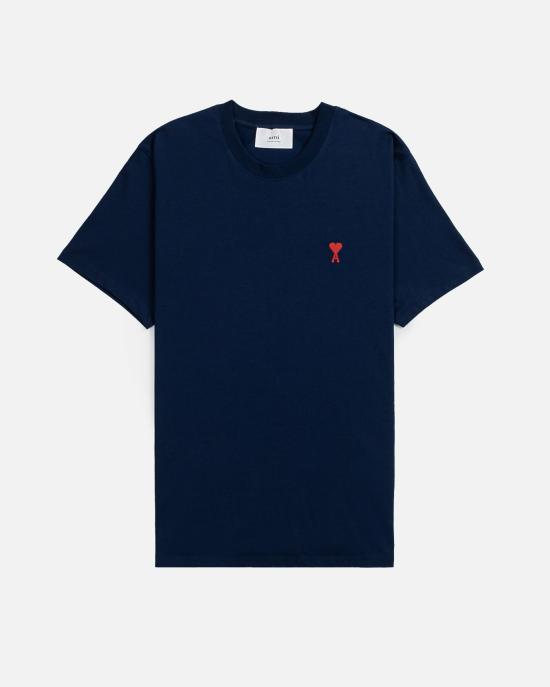 26SS 아미 반팔 티셔츠 BFUTS035724 430 Bleu nuit