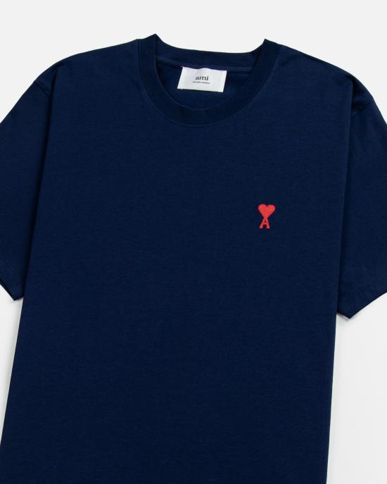 26SS 아미 반팔 티셔츠 BFUTS035724 430 Bleu nuit - AMI