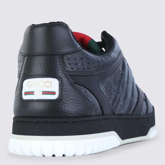  구찌 스니커즈 가죽  블랙 - GUCCI