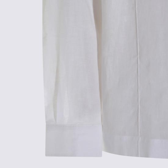  브루넬로 쿠치넬리 긴팔 티셔츠 Brunello Cucinelli 리넨 셔츠 - BRUNELLO CUCINELLI