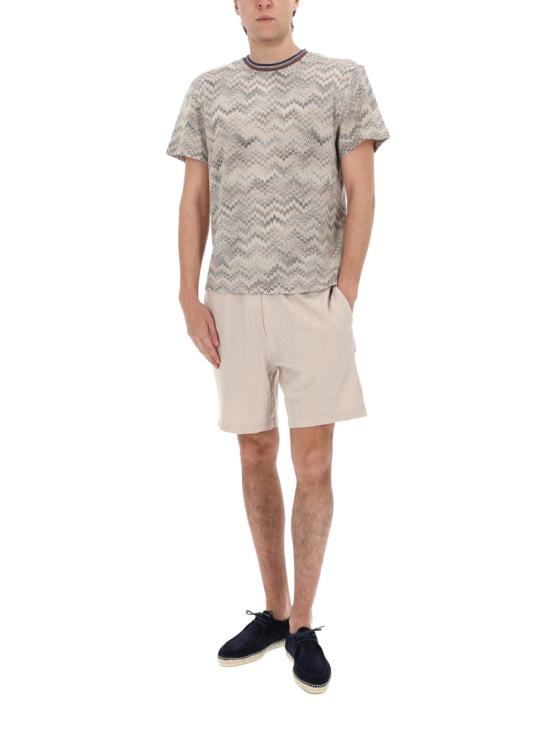 26SS 미소니 반팔 티셔츠 US26SL06 BR014NS01JZ BEIGE - MISSONI