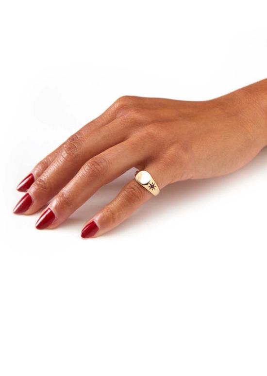  스코샤 반지 클래식 핑키 시그넷 링 (황동) - SCOSHA