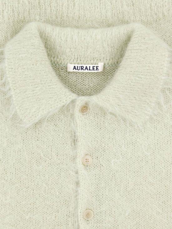 26SS 오라리 폴로 티셔츠 A25AP01KM LIGHT KHAKI Green - AURALEE