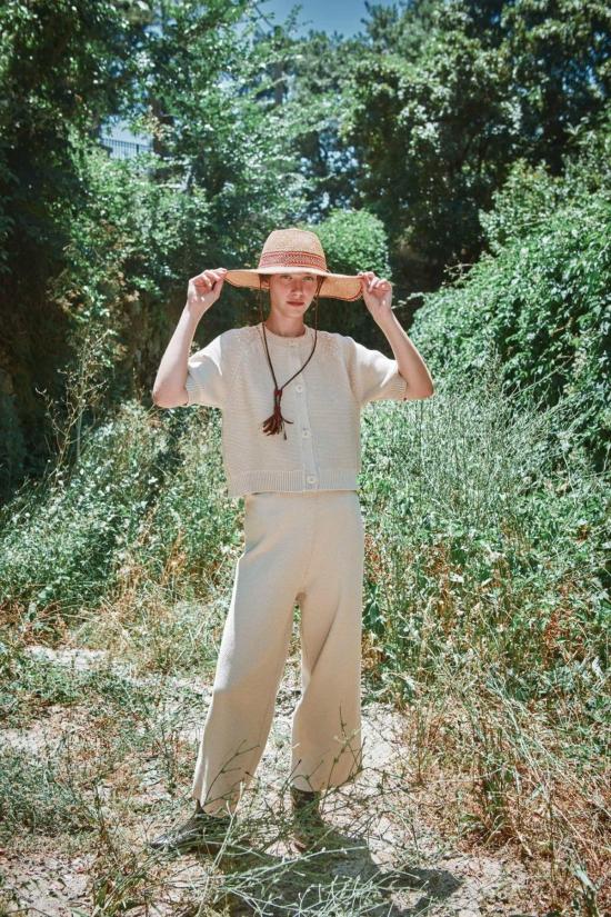  L'ENVERS 가디건 L'envers Clarisse 반팔 면 - OTHER BRANDS