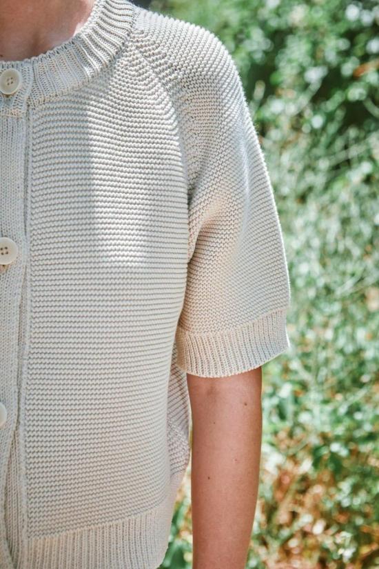  L'ENVERS 가디건 L'envers Clarisse 반팔 면 - OTHER BRANDS