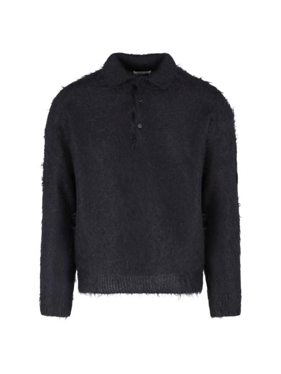 26SS 오라리 폴로 티셔츠 A25AP01KM INK BLACK Black