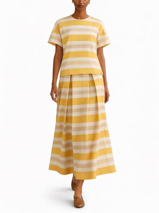 26SS 에르노 롱 스커트 GN000111D 132873411 YELLOW - HERNO