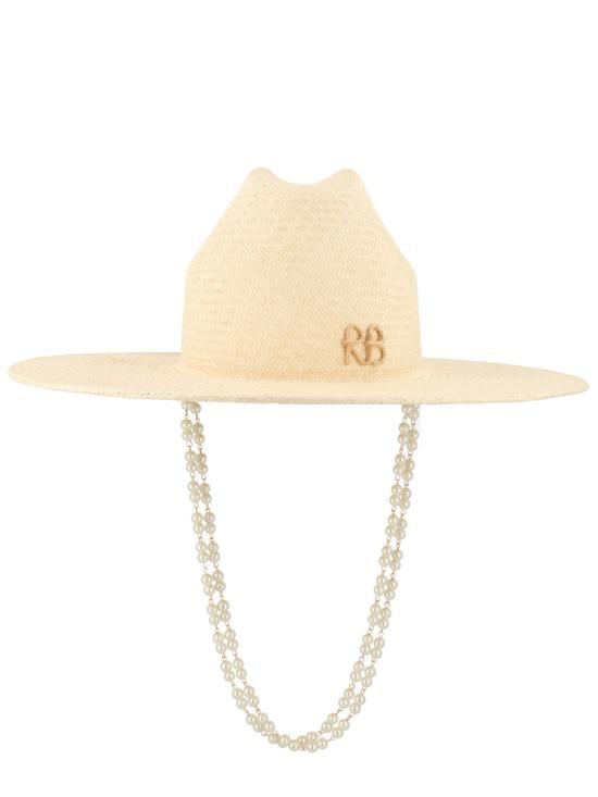 26SS 루슬란바진스키 버킷햇 CWB036SS26 STR PRL 2CHA 11P SRBNATURALSTRAW IVORY