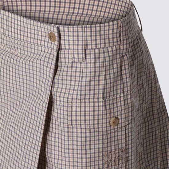  미우미우 미디 스커트 베이지 코튼  샌드 - MIU MIU