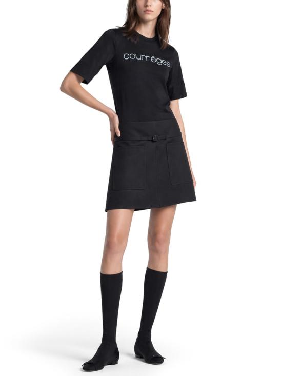 26SS 쿠레쥬 반팔 티셔츠 226JTS168 JS02339999 BLACK - COURREGES