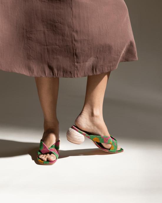  후마 블랑코 뮬/슬리퍼 Huma Blanco 키라 힐 - HUMA BLANCO