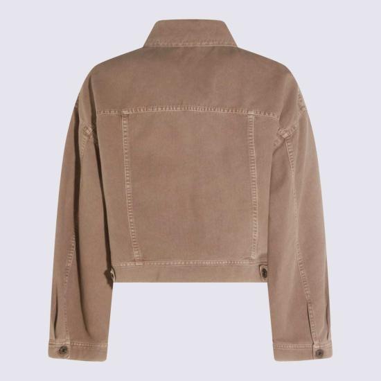  브루넬로 쿠치넬리 데님 자켓 Brunello Cucinelli 코튼 데님 재킷 - BRUNELLO CUCINELLI