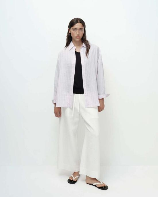  미정박 크롭 팬츠 박미정 린넨 블렌드 - MIJEONG PARK