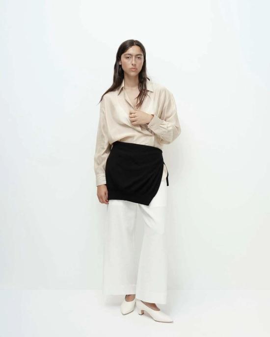  미정박 크롭 팬츠 박미정 린넨 블렌드 - MIJEONG PARK