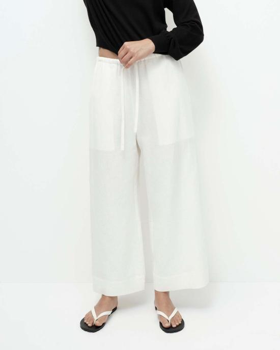  미정박 크롭 팬츠 박미정 린넨 블렌드 - MIJEONG PARK