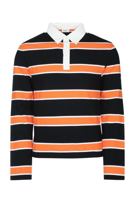 26SS 셀린느 폴로 티셔츠 RX0M12K06 GDV4 BLACKWHITEORANGE