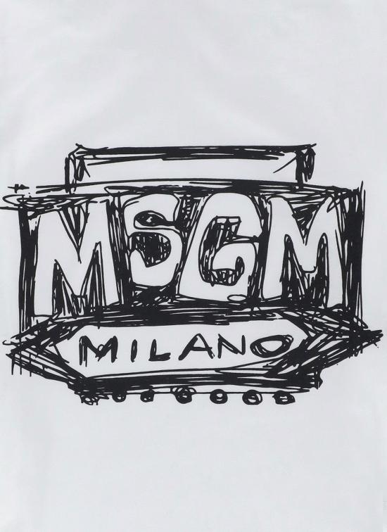 26SS [키즈] 엠에스지엠 티셔츠 S6MSJGTH128 001 White - MSGM