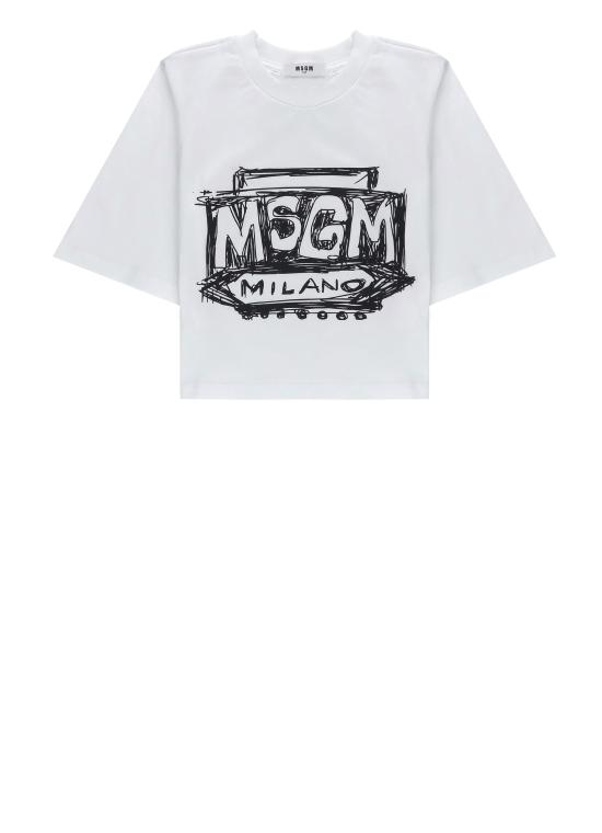 26SS [키즈] 엠에스지엠 티셔츠 S6MSJGTH128 001 White