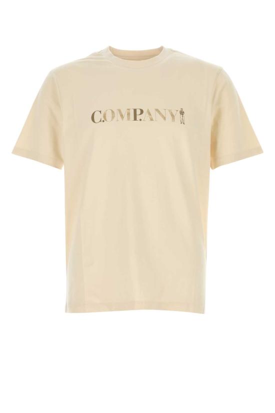 26SS 씨피 컴퍼니 30/1 저지 숏슬리브 로고 티셔츠 20CMTS085A005100W 114 Beige o Tan