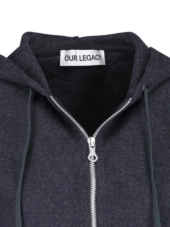 25FW 아워레가시 미스치프 후드 W4256MC CHARCOAL ELASTIC MELTON Black - OUR LEGACY