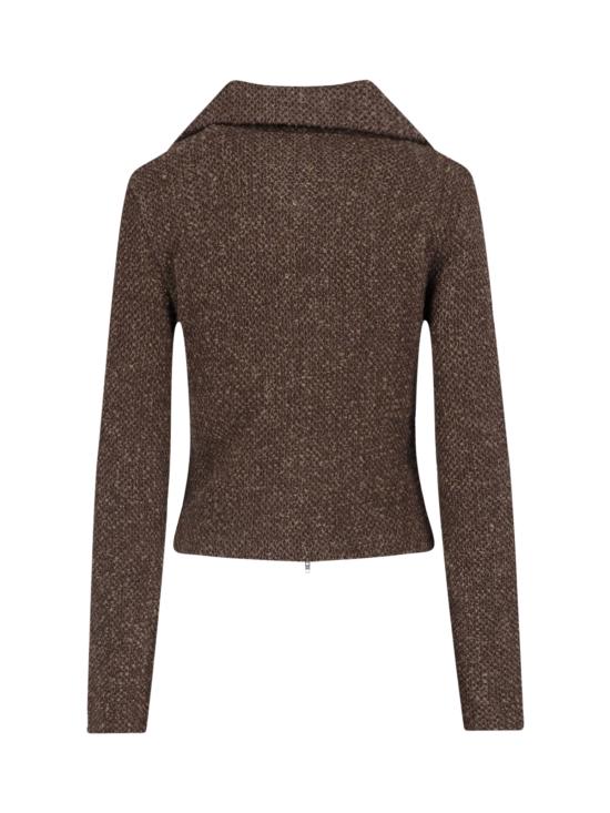 25FW 아워레가시 슬림 집 롱슬리브 W4256SB BROWN SPARSE BUCKLE WEAVE Brown - OUR LEGACY