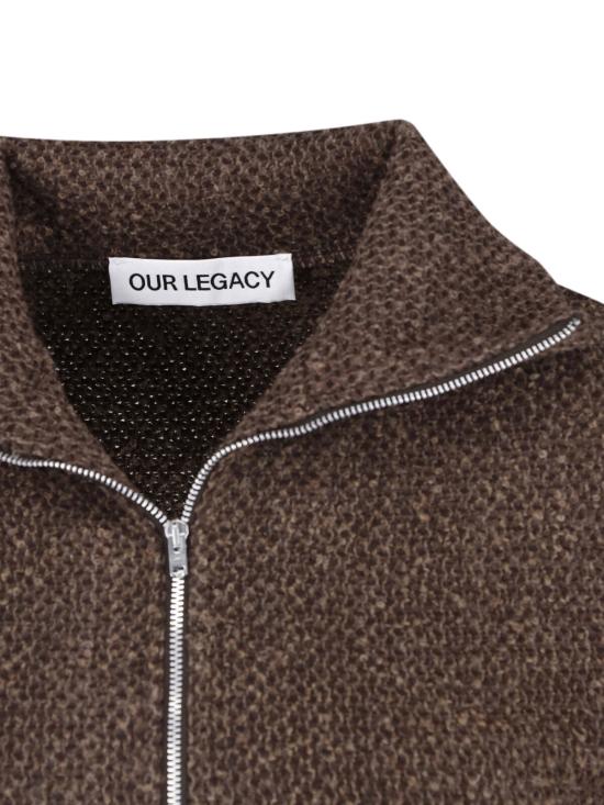 25FW 아워레가시 슬림 집 롱슬리브 W4256SB BROWN SPARSE BUCKLE WEAVE Brown - OUR LEGACY