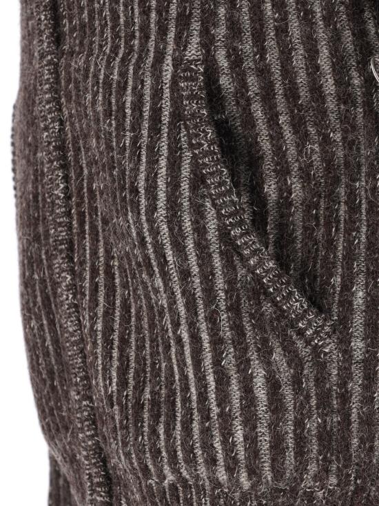 25FW 아워레가시 레벨 후드 M4253LV VANISE BROWN STRIPE ISELS WOOL Brown - OUR LEGACY