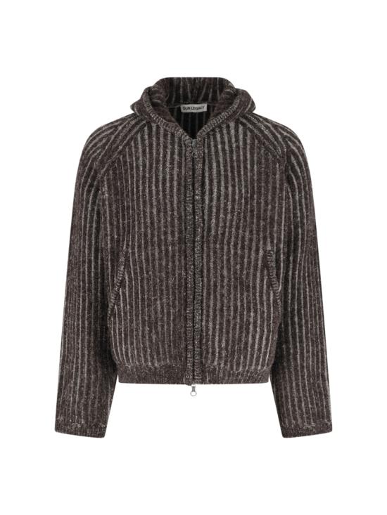 25FW 아워레가시 레벨 후드 M4253LV VANISE BROWN STRIPE ISELS WOOL Brown
