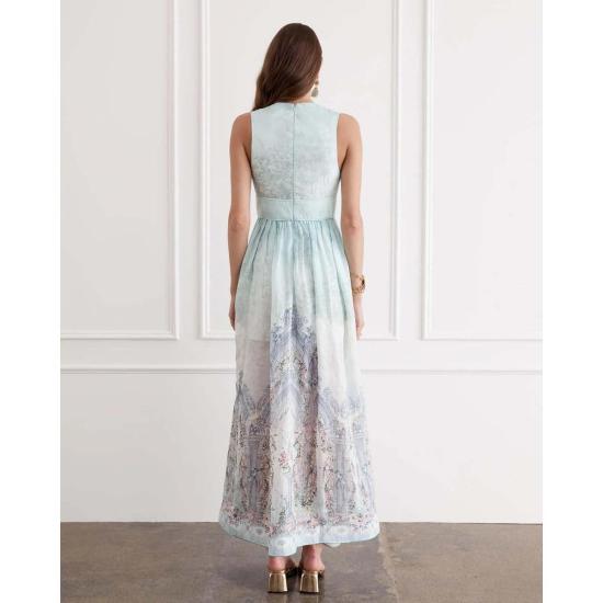  아쿠아 블루 롱 원피스 트리옴프 멜로디 맥시 드레스 - AQUA BLU