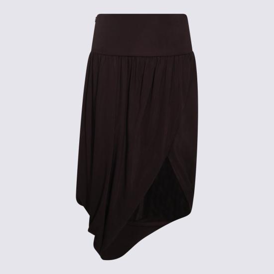  알라이아 미디 스커트 비스코스 스커트 에벤