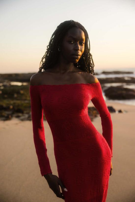  Nello June 롱 원피스 Luna 맥시 드레스 스칼렛 - OTHER BRANDS