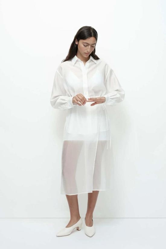  미정박 셔츠 박미정 시스루 셔츠 화이트 - MIJEONG PARK