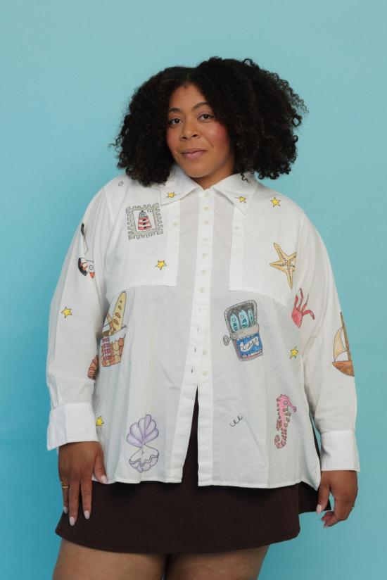  노블 셔츠 엑스 스튜디오 블링키 칼라 셔츠 - NOBLE